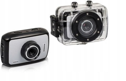 Kamera Sportowa Maginon Fullhd Lcd Rejestrator Jazdy Wodoodporna Czarna