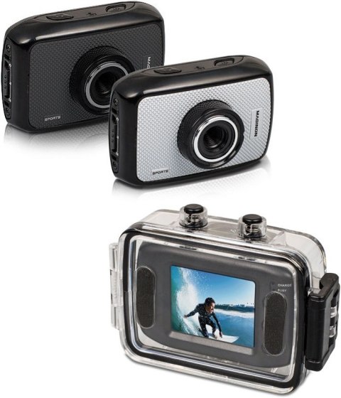 Kamera Sportowa Maginon Fullhd Lcd Rejestrator Jazdy Wodoodporna Czarna