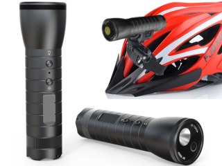 Kamera Sportowa Rowerowa 360° Z Latarką I Kompasem Ipx6 - Na Kask, Motocykl