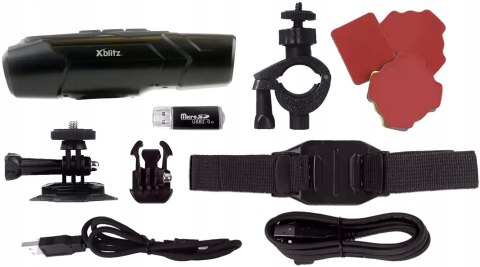Kamera Sportowa Xblitz Everywhere 2X Fhd Przód+Tył Wifi Ipx6 Rowera 128Gb