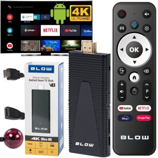 Odtwarzacz Multimedialny Android Tv Stick 4K Z Bluetooth I Wi-Fi
