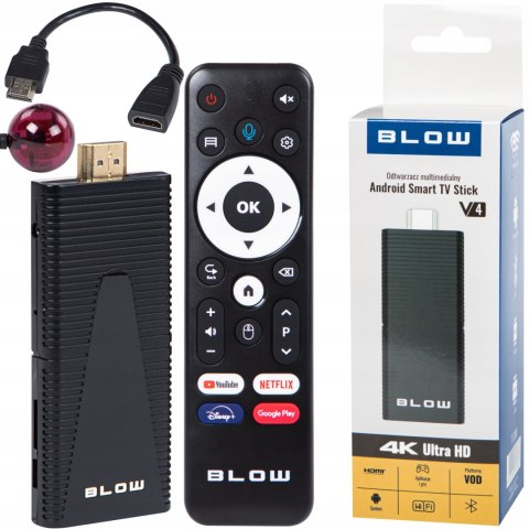 Odtwarzacz Multimedialny Android Tv Stick 4K Z Bluetooth I Wi-Fi