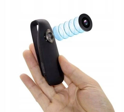 Profesjonalna Mini Kamera Ochrona Osobista Fullhd 3H Bateria Klips + Magnes