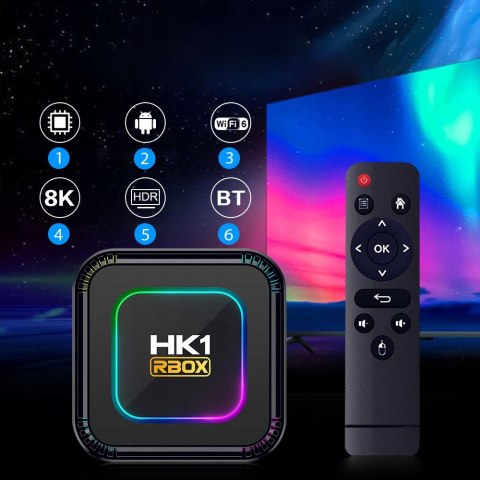 Smart Box Tv 8K/4K Android 13, Wifi 6, Bluetooth 5.0, 2+16Gb, Multimedialne