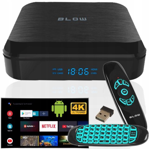 Smart Tv Box Android 12 4K, Bluetooth, Wi-Fi, Hdmi, Pilot Air Mouse