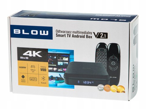 Smart Tv Box Android 12 4K, Bluetooth, Wi-Fi, Hdmi, Pilot Air Mouse