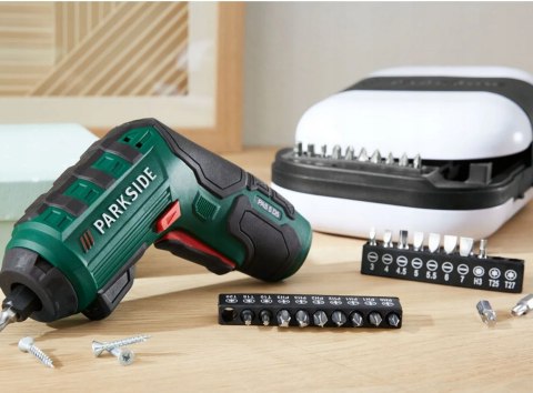 Akumulatorowa Wrętarka Parkside Pas D5 4V Usb-C 30 Bitów Kompaktowa Do Domu