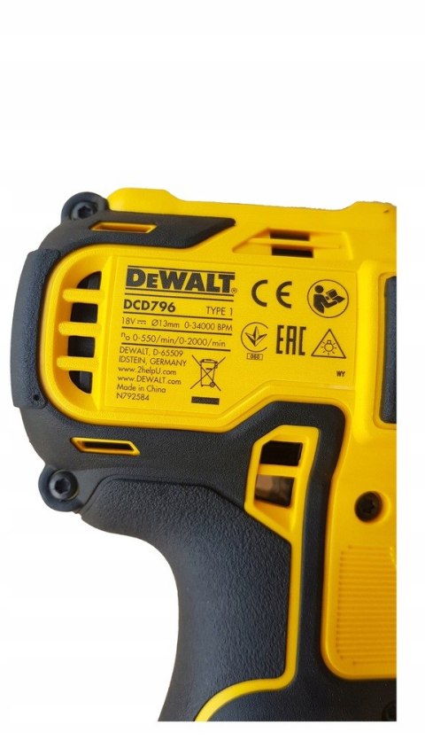 Bezszczotkowa Wkrętarka Akumulatorowa Udarowa Dewalt Dcd796n 70Nm 2-Biegowa