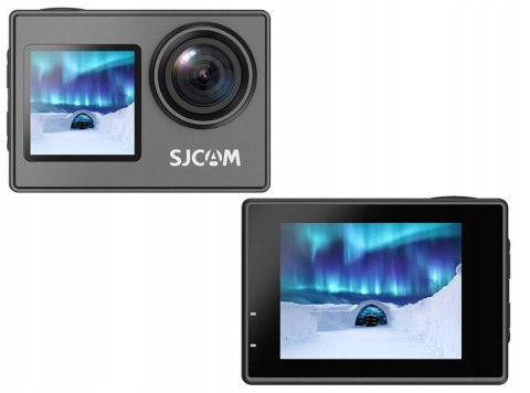 Kamera Sportowa Sj4000 Dual Screen 4K Uhd, Wodoodporna Do 30 M, Czarna