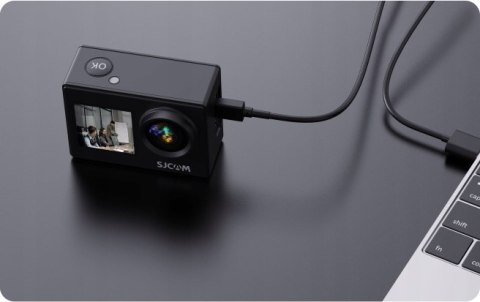 Kamera Sportowa Sj4000 Dual Screen 4K Uhd, Wodoodporna Do 30 M, Czarna