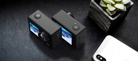 Kamera Sportowa Sj4000 Dual Screen 4K Uhd, Wodoodporna Do 30 M, Czarna