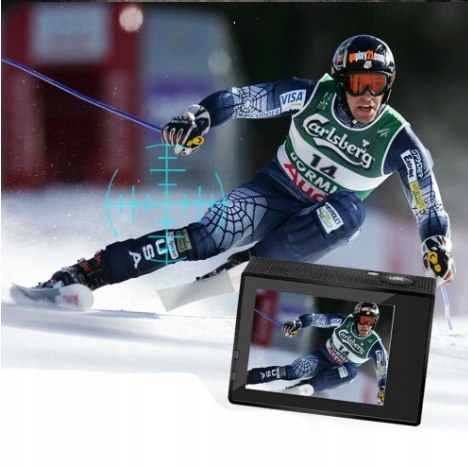 Kamerka Sportowa Full Hd 1080P 16Mp Wodoodporna 30M, Lcd 2 Etui I Uchwyty