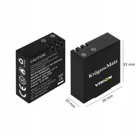 Kruger&Matz Vision L400 Kamera Sportowa 4K 170° Kąt, Slow Motion Pilot H265