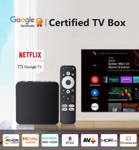 Multimedialny Smart Tv Box Dcolor Gd2 2/32Gb Z Google Tv I 4K