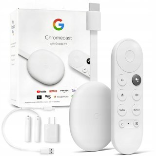 Odtwarzacz Google Chromecast 4.0 Z Google Tv, Hdr, Wi-Fi, Pilot Głosowy