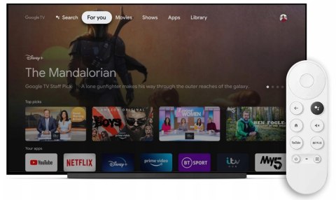 Odtwarzacz Multimedialny Google Chromecast 4.0 Z Pilotem Głosowym