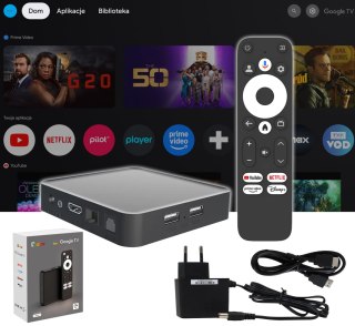 Smart Tv Box Dcolor Gd2 2024 2/32Gb Google Tv 4K Hdr Asystent Google