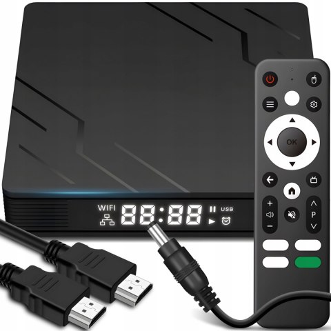 Smart Tv Box Odtwarzacz Android 13 4K 16Gb+128Gb, Bluetooth Wifi + Pilot