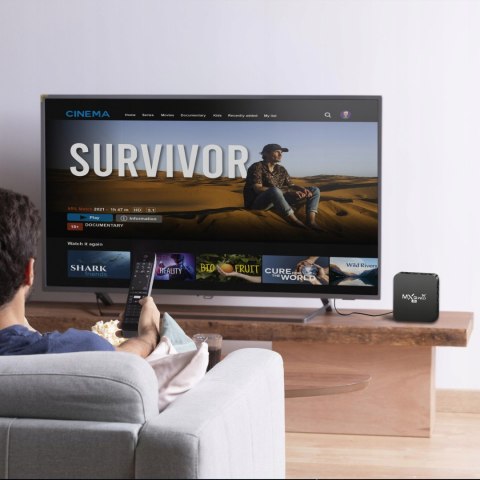 Smart Tv Box Retoo Mxq Pro 4K 8Gb Dekoder Android 7.1 Z Pilotem