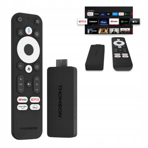 Thomson Streaming Stick 4K Uhd Z Google Tv, Dolby Atmos, Bluetooth