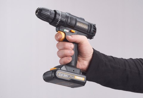 Udarowa Wiertarko-Wkrętarka 20V Majster Mp0423 2Xaku Led 400-1400Rpm Zestaw