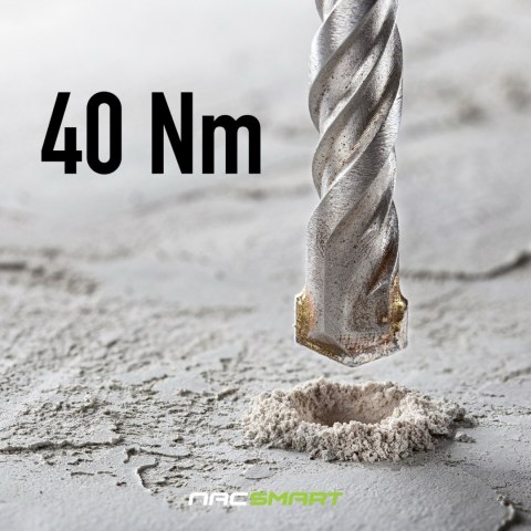 Udarowa Wiertarko-Wkrętarka Nac Smart 20V 2Xaku 40Nm Z Walizką Bity Wiertła