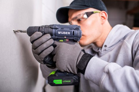 Udarowa Wiertarko-Wkrętarka Wuber 20V 2X Akumulator 2000Mah Led + Walizka