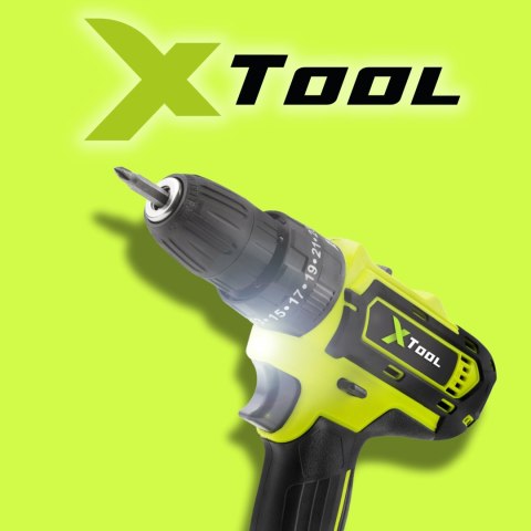 Udarowa Wiertarko-Wkrętarka Xtool 800W 2X Aku 21V Led, Bity, 25 Regulacji