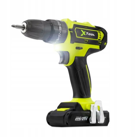 Udarowa Wiertarko-Wkrętarka Xtool 800W 2X Aku 21V Led, Bity, 25 Regulacji