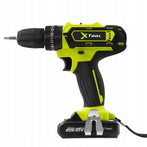 Udarowa Wiertarko-Wkrętarka Xtool 800W 2X Aku 21V Led, Bity, 25 Regulacji