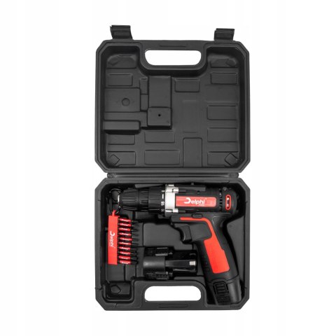 Wiertarko-Wkrętarka Delphi Tools 12V 2-Biegowa Z 2 Akumulatorami I Walizką