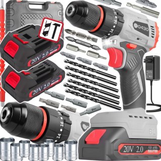 Wiertarko-Wkrętarka Udarowa Bezszczotkowa 2X20v Majster Mp0430 2 Biegi, Led