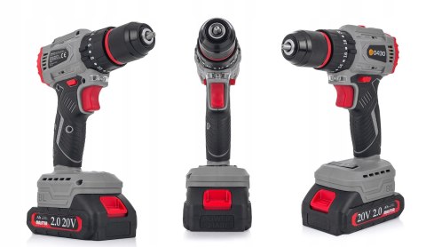 Wiertarko-Wkrętarka Udarowa Bezszczotkowa 2X20v Majster Mp0430 2 Biegi, Led