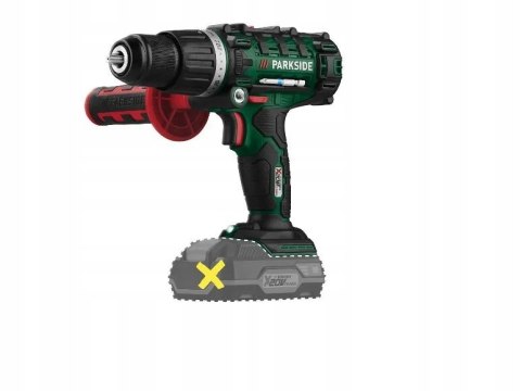 Wiertarko-Wkrętarka Udarowa Parkside 20-Li C3 20V 2-Bieg Led Bity, Bez Aku