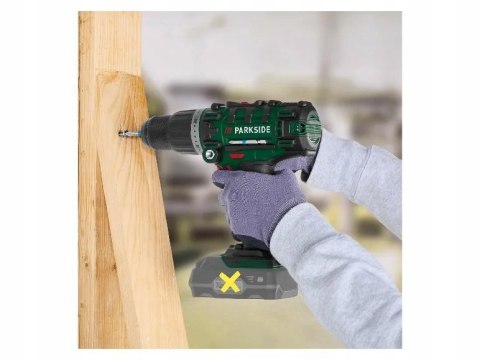 Wiertarko-Wkrętarka Udarowa Parkside 20-Li C3 20V 2-Bieg Led Bity, Bez Aku