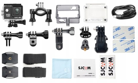 Wodoodporna Kamera Sportowa 1080P Stabilizacja Sjcam Sj4000 Czarna Obudowa