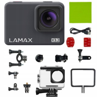 Wodoodporna Kamera Sportowa Lamax X3.2 12Mp 4K/30Fps 2 Ekran Etui 40M Led