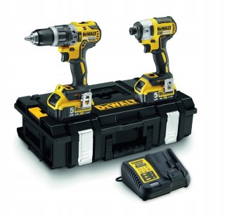 Zestaw Wkrętarka Udarowa Dewalt 18V 5Ah 70Nm/Dcf887 205Nm + 2Akum I Kufer
