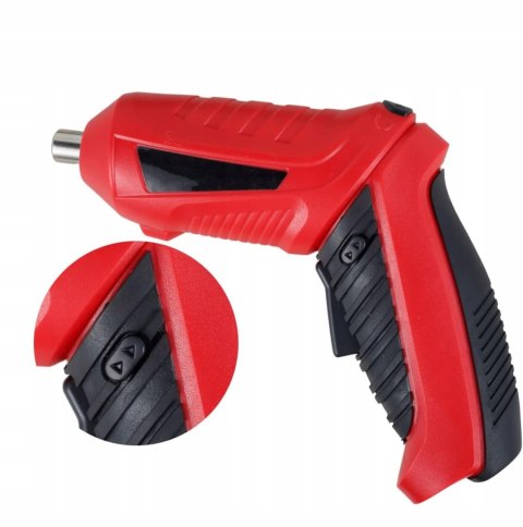 Akumulatorowa Mini Wkrętarka 4V 1800Mah Led, Zestaw 30 Bitów, Usb Ładowanie