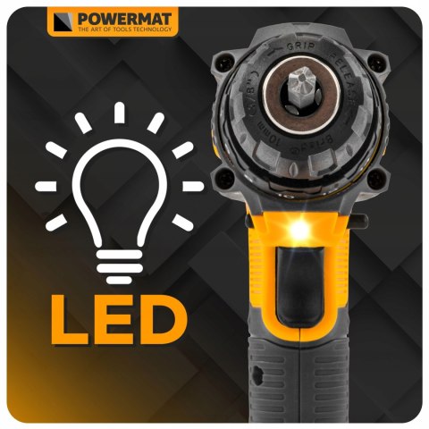 Akumulatorowa Wkrętarka 21V 35Nm Led 18-Poz Dwubieg 2X Aku, Zestaw Bity
