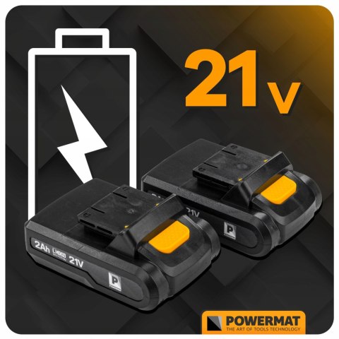 Akumulatorowa Wkrętarka 21V 35Nm Led 18-Poz Dwubieg 2X Aku, Zestaw Bity
