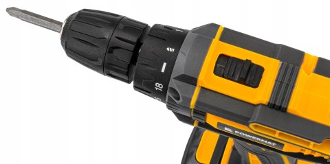 Akumulatorowa Wkrętarka 21V 35Nm Led 18-Poz Dwubieg 2X Aku, Zestaw Bity