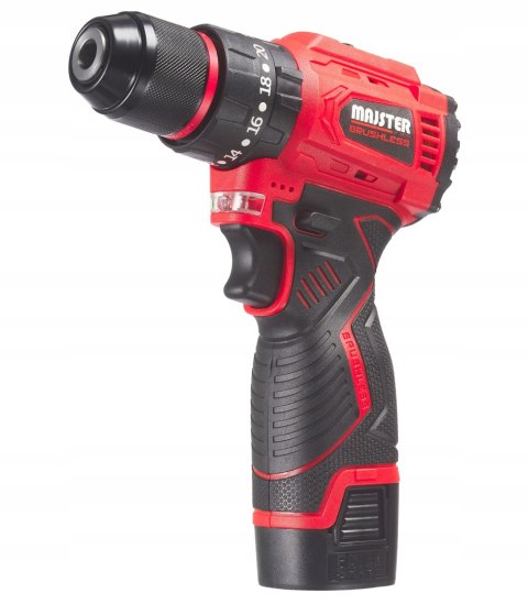 Bezszczotkowa Wiertarko-Wkrętarka 18V 2X Aku 1,5Ah Udar Majster Pro Mp0431