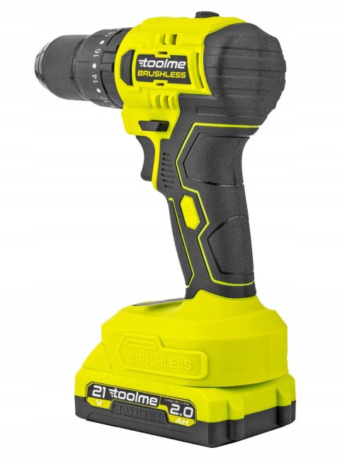Bezszczotkowa Wiertrarka Udarowa 2X21v Toolme Tm030 - 2 Akumulatory W/Led