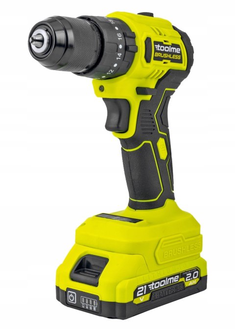 Bezszczotkowa Wiertrarka Udarowa 2X21v Toolme Tm030 - 2 Akumulatory W/Led