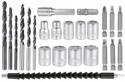 Bezszczotkowa Wiertrarka Udarowa 2X21v Toolme Tm030 - 2 Akumulatory W/Led