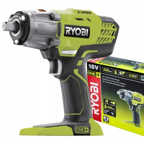 Mocny Klucz Udarowy Ryobi R18iw3 18V 400Nm Led Bez Akumulatora I Ładowarki