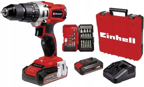 Udarowa Wkrętarka Einhell Te-Cd 18/2 Li-I 18V 2,5Ah+22 Bity/Wiercła Walizka