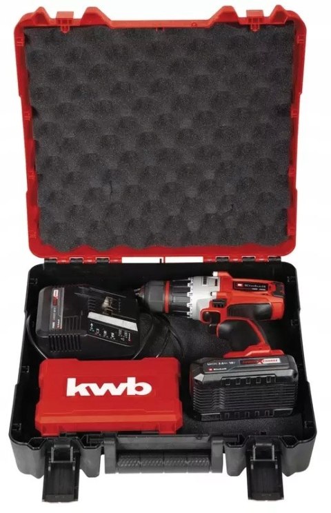 Udarowa Wkrętarka Einhell Te-Cd 18/2 Li-I 18V 2,5Ah+22 Bity/Wiercła Walizka
