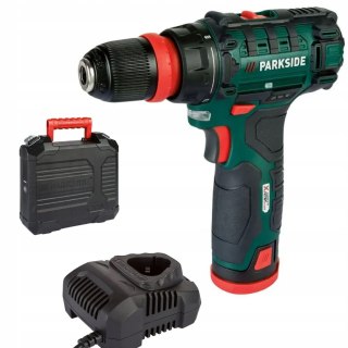 Wiertarko-Wkrętarka 12V 2Ah Parkside Pbsa 12 Z Ładowarką I Walizką 2-Bieg